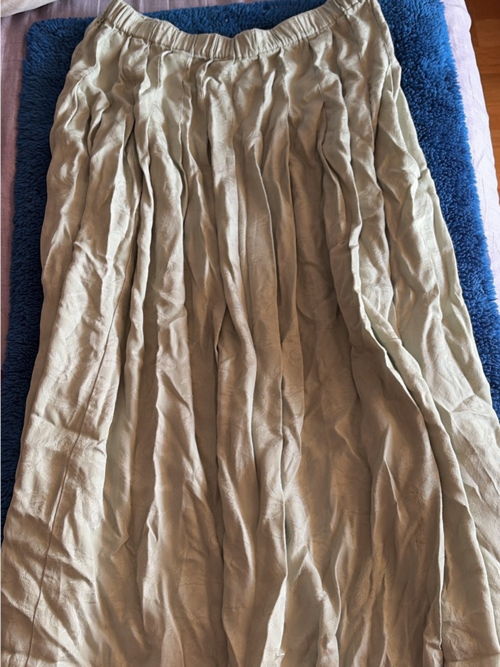 Marisa Christina Sage Pleated Maxi Skirt